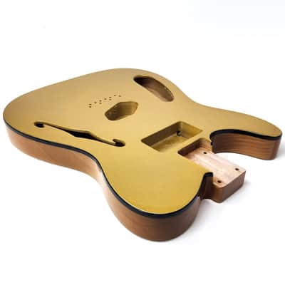 LEFT-HAND 69 T-Style Thinline Top Bound Alder Semi-Hollow H/S Metallic Gold Top image 1