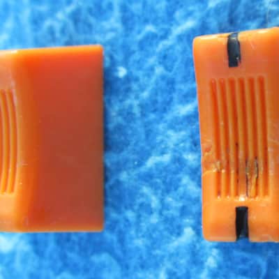 Yamaha PM-200B SLIDER Knobs-PAIR-ORANGE-Genuine PM200 400 MIXER KNOBS-EMX
