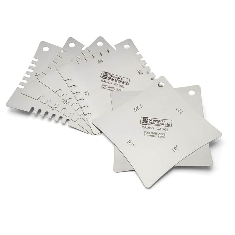 StewMac Radius Gauges, Notched and Smooth - Set of 6 image 1