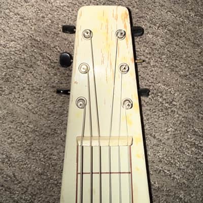 1960s Alamo Jet Lap Steel with Original Case - Tan and Brown image 4