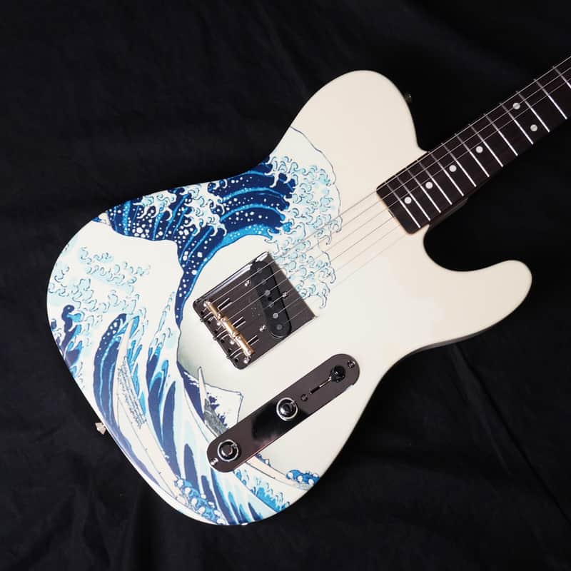 Fender Japan Art Canvas Esquire "The Great Wave Off Kanagawa" Hokusai - Limited Edition Fender Flagship Tokyo