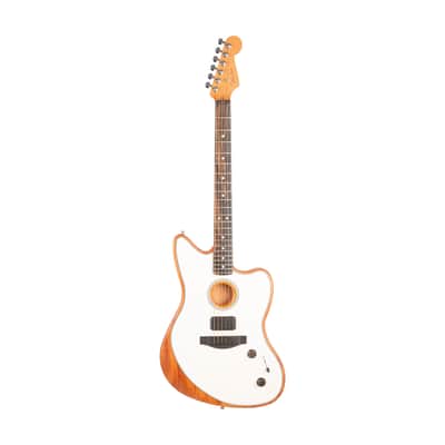 2021 Fender American Acoustasonic Jazzmaster, Arctic White, US216XXXX image 1