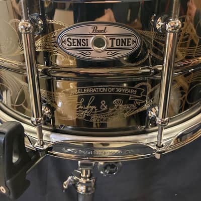 Pearl - 6.5x14" Sensi-Tone, Custom Eric Singer/KISS 30 Year Commemorative, Engraved Snare Drum, Signed  by all Members of KISS! image 7