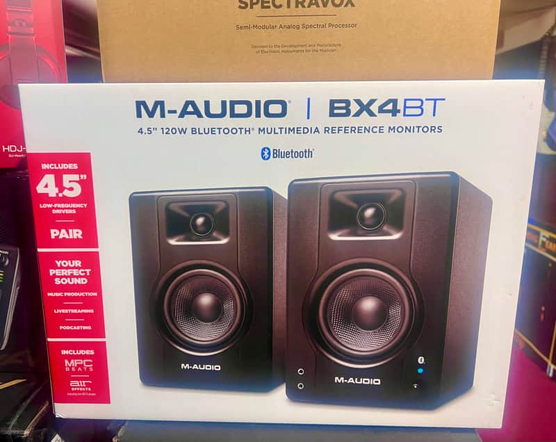 M-Audio BX4 BT Bluetooth 120-Watt Multimedia Bluetooth Reference Studio Monitors (Pair) 1 Year Manufacture Warranty! image 1