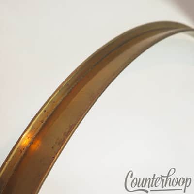 *Ludwig 14" Artgold Snare Drum Rim/Hoop Art Gold Batter Black Beauty Vintage 20s image 3