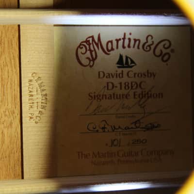 2002 Martin D-18 DC David Crosby Signature Acoustic Guitar #101 of 250 image 15
