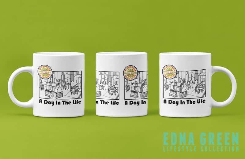Edna Green Beatles A Day in The Life Mug White image 1