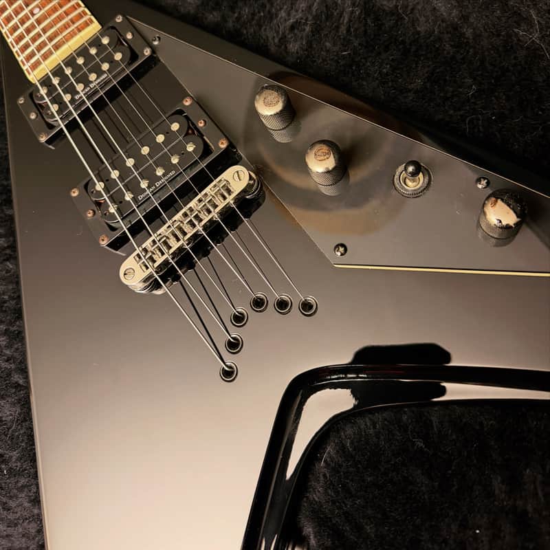 ESP LTD DV-200 2005 Dave Mustaine Signature Black - DV8 inlay on First fret - w/OHSC image 1