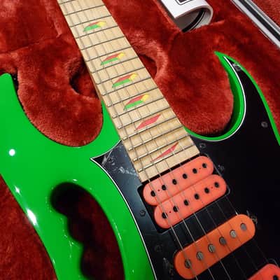 Ibanez JEM777-LG Steve Vai 30th Anniversary Limited Edition with Pink Pickups 2017 - Loch Ness Green image 8
