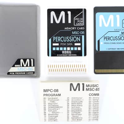 KORG M1 M1R Original PCM Memory Cards MPC-08 + MSC-08 PERCUSSION / + 1J GEWÄHR✅ image 3