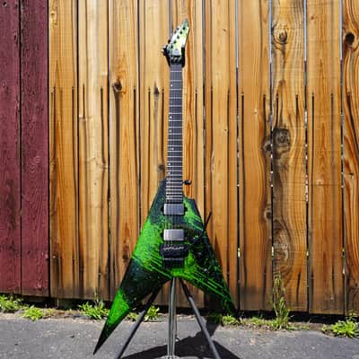 ESP USA V-II FR Alien Blood Splatter 6-String Electric Guitar w/ Hard Case (2025) image 2