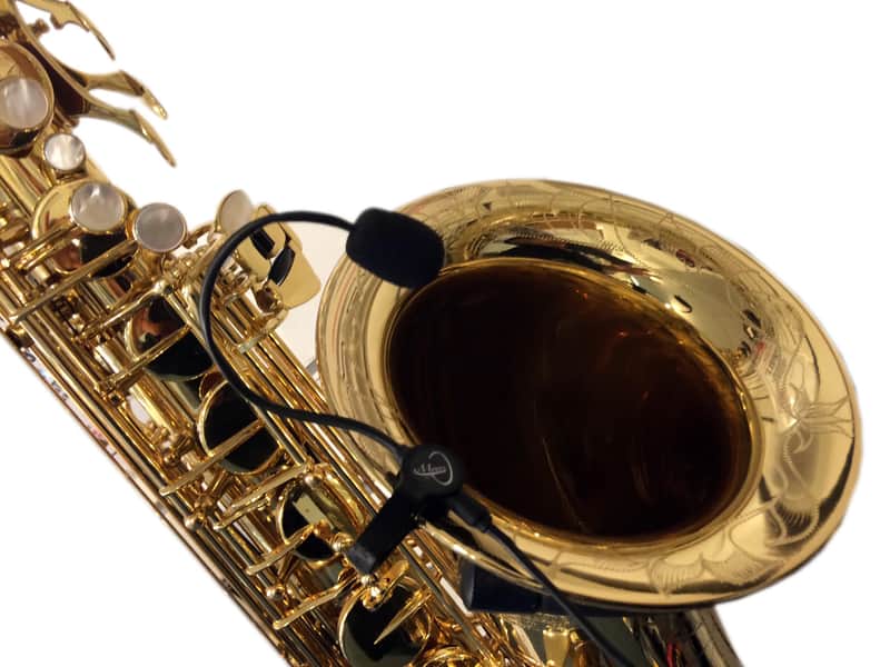 ALTO SAXOPHONE MICROPHONE, "THE FEATHER" with FLEXIBLE MICRO-GOOSE NECK by Myers Pickups image 1