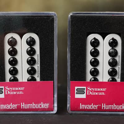 Seymour Duncan SH-8 Invader Humbucker Pickup SET White Ceramic Neck & Bridge