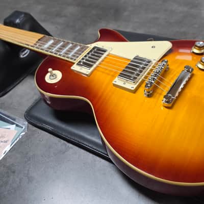 Epiphone 1960's Les Paul Standard 60s BRAND NEW Iced Tea Burst Sunburst Firgured Flame Top Electric Guitar Vintage SlimTaper C Neck Profile image 9