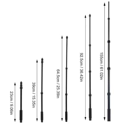 Hightseck Handheld Mic Boom Pole, 4 5 Section Extendable Microphone Boom Arm With Foam Handle And 1/4In Threads, Telescopic Adjustable Mic Stand For Camera Phone Microphones(5) image 5
