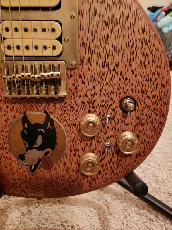 SD Curlee Jerry Garcia Wolf Influenced Tribute Guitar 1980's Natural image 1
