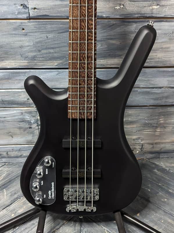 Warwick Left Handed RockBass Corvette Basic 4-String Electric Bass Nirvana Black Transparent Satin image 1