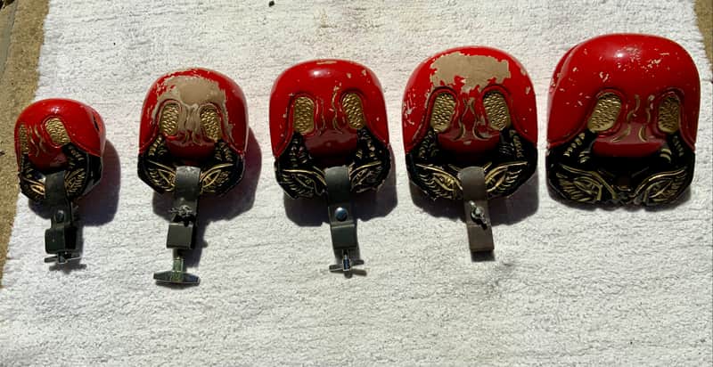 Set of 5 Chinese Chinese temple blocks Vintage video available below image 1