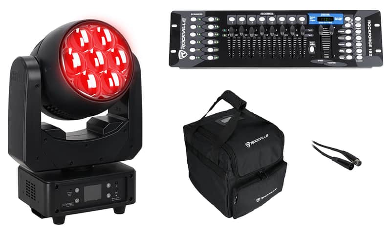 Chauvet DJ SENTINEL WASH Q7Z ILS 20w RGBW LED Moving Head Light+Controller+Bag image 1