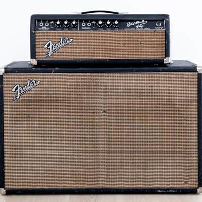 1964 Fender Bassman Black Panel Piggyback Vintage Tube Amp Pre-CBS AA864 Circuit image 2