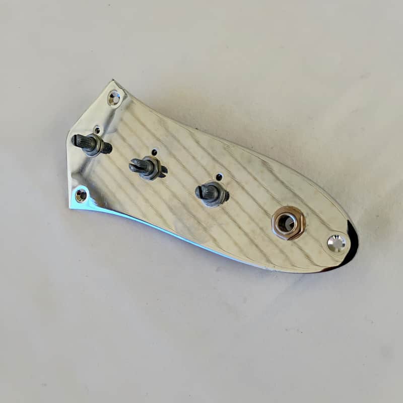 Unbranded P Bass-style Controls Cover - Loaded! Customizable 2021 - Chrome image 1