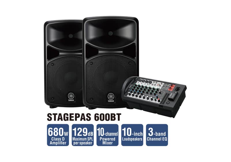 Yamaha STAGEPAS-600BT Portable PA System with Bluetooth Connectivity, 600W image 1
