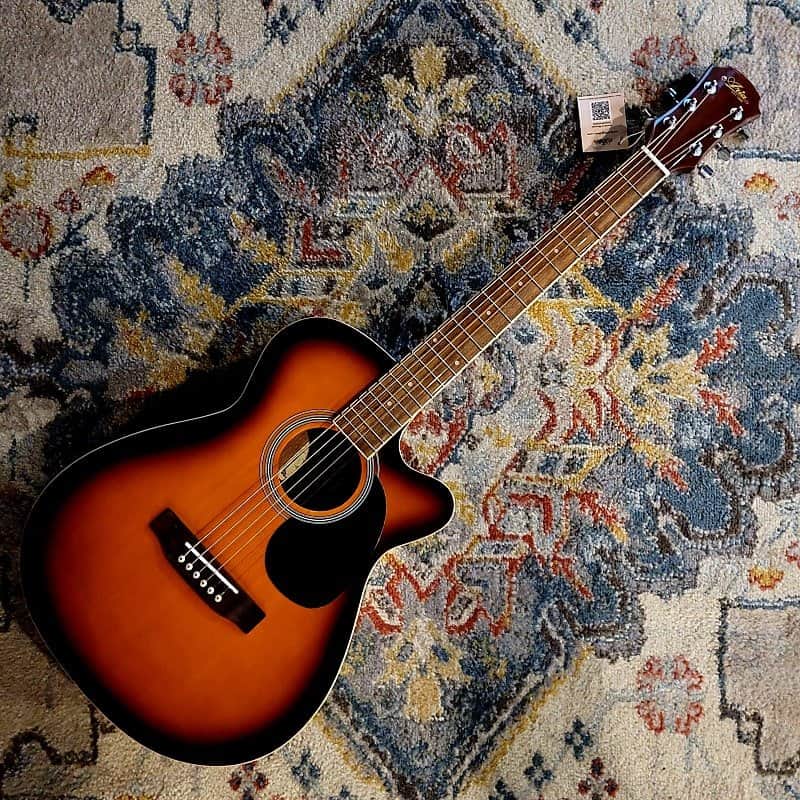 Aria Prodigy Series AFN-15CE - Acoustic Electric Cutaway - Tobacco Sunburst image 1