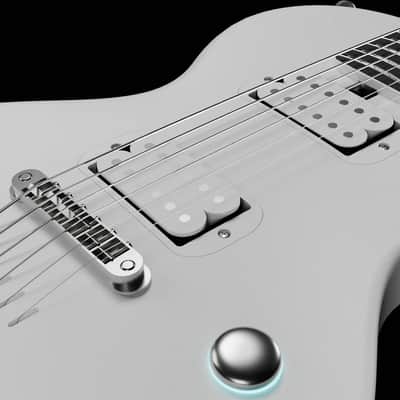 Nova Go Sonic: Carbon Fiber Smart Electric Guitar in White Finish image 2