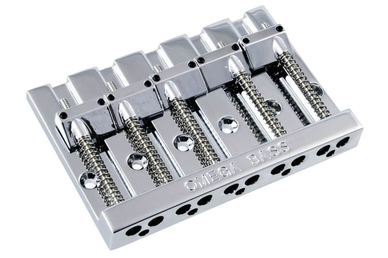 NEW Omega 5 STRING Badass Bass II Style Bridge for Fender Precision Jazz Chrome image 1