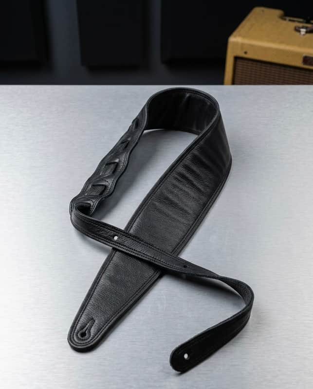 Levy's M7GG3-BLK Garment Leather 3" Guitar Strap 2010s - Black image 1