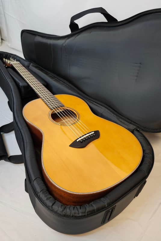 Yamaha CSF3M All-Solid Parlor Guitar, Piezo Pickup, Vintage Natural, W/Bag image 1