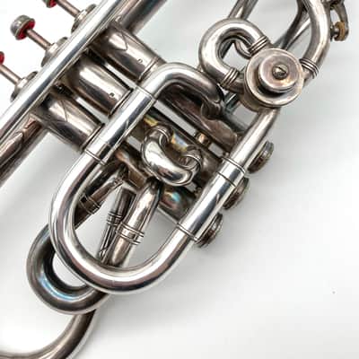 1921/2 Silver Couturier “Conical Bore” Bb/A Cornet image 9