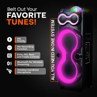 Audio Large Bluetooth Party Speaker - Big Bluetooth Speaker with True Wireless Stereo System - Enjoy Powerful Bass and Clear Treble - Big Speaker with LED Display image 3