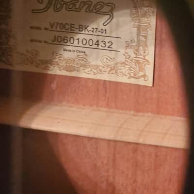 Ibanez V70CE-BK Acoustic/Electric Guitar 2006 - Black image 13