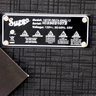 2023 Supro Delta King 12 1822RBB 15 Watt 1x12 Tube Combo Amp w/ Reverb! Black w/ Black Stripes! VERY NICE!!! image 5