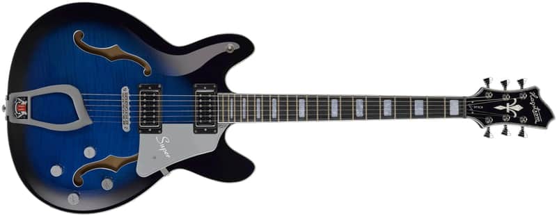 Hagstrom SUVIK-DBS Super Viking Electric Guitar. Dark Baltic Sea SUVIK-DBS-U image 1