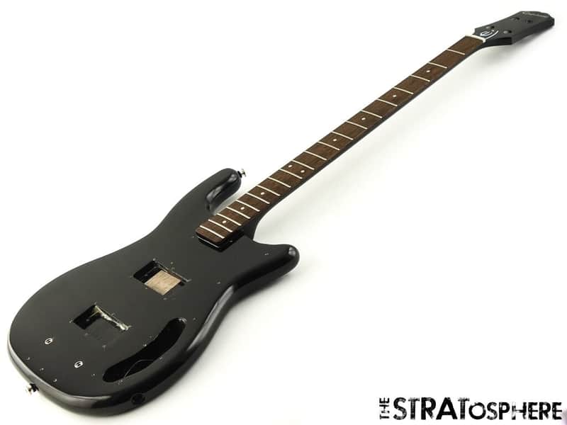 Epiphone Embassy Bass Double Cut DC BODY + NECK, Mahogany Graphite Black image 1