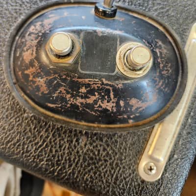 Vintage 1965 Fender Deluxe Reverb Combo Amp - Black Panel AB763 Circuit w/ Footswitch image 23