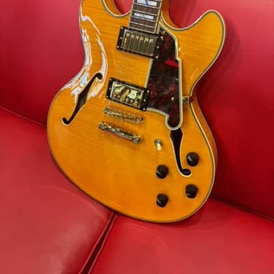 D'Angelico Excel EX-DC Semi-Hollow with Stop-Bar Tailpiece 2021 - Vintage Natural image 3