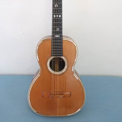 Vintage 1900s Lyon & Healy Parlor Guitar Finest Woods & Craftsmanship Moon Sun & Stars Inlay Ladder Braced Ditson Supertone Regal Lakeside image 1