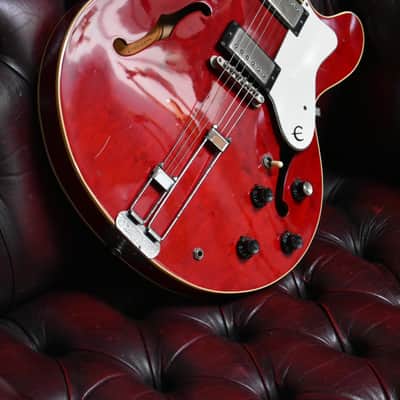 1987 Epiphone Japan Riviera Wine Red, Terada Factory Made, MIJ, RARE, Oasis, Noel Gallagher image 3