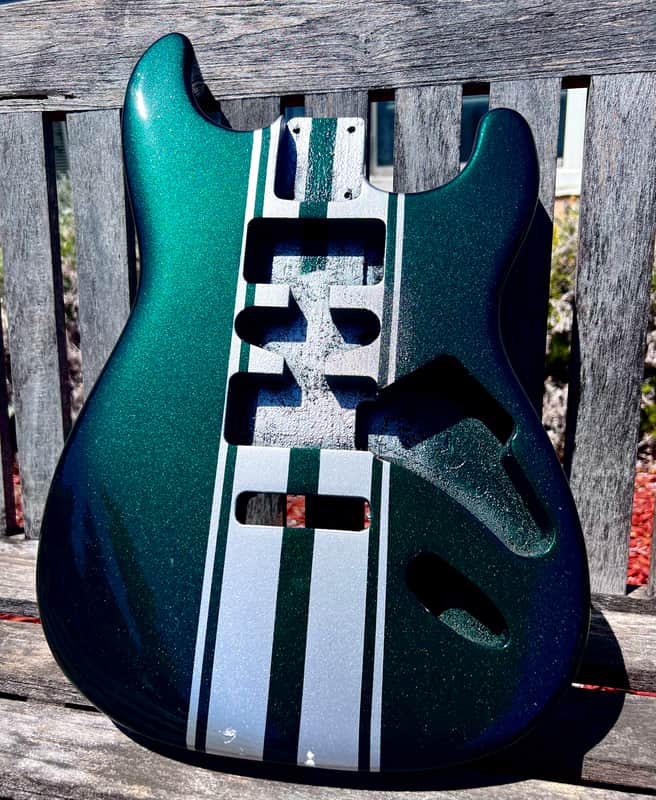 JVG ST BODY RELIC  GREEN EMERALD DEEP pearl     STRIPED Z/28    ALDER     JVGuitars Reborn Old 2024 image 1
