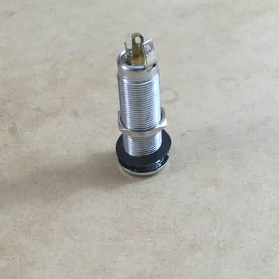 One Plug End Pin Amp Jack Set Acoustic Guitars Electric 1/4" Jack Parts Chrome image 4