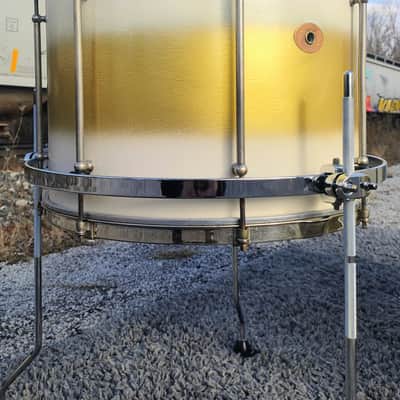 30's Ludwig White/Gold Duco 2PC (32"x16" Tube Lug BD + 16"x12" FT) Drum Set image 9