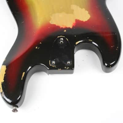 1976 Fender Jazz Bass BODY Sunburst ASH Super GREAT Heavy Wear USA 3-Bolt Weight 6.4 lbs 1970's Vintage image 14