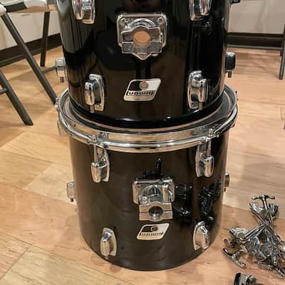 Ludwig 12/13/22 Rocker USA Drum Kit Set in Piano Black image 2