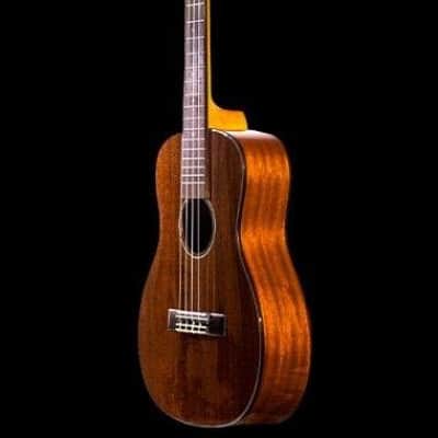 Ohana BK-35G All Solid Mahogany Gloss Finish Baritone Ukulele + Gig Bag - Blem image 3