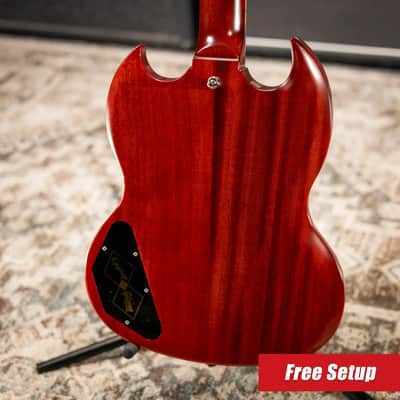 Epiphone 1964 SG Standard with Maestro Vibrola Reissue Electric Guitar - Cherry Red with Hardshell Case image 2