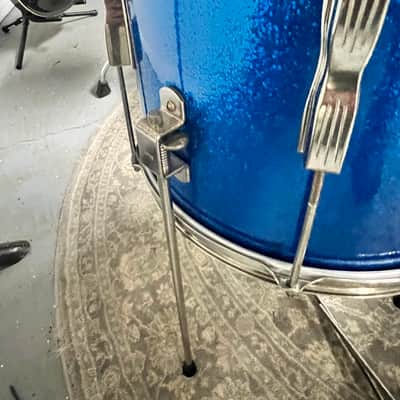 Ludwig Club Date Mid-60s - Blue Sparlke, Nickel plate hardware image 14