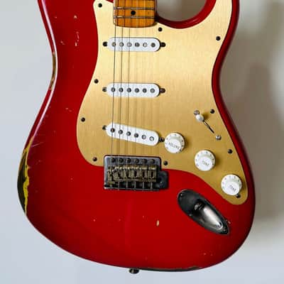 Fender Stratocaster  Fiesta Red Relic with Stainless Steel Frets & Seymour Duncan Pickups image 2